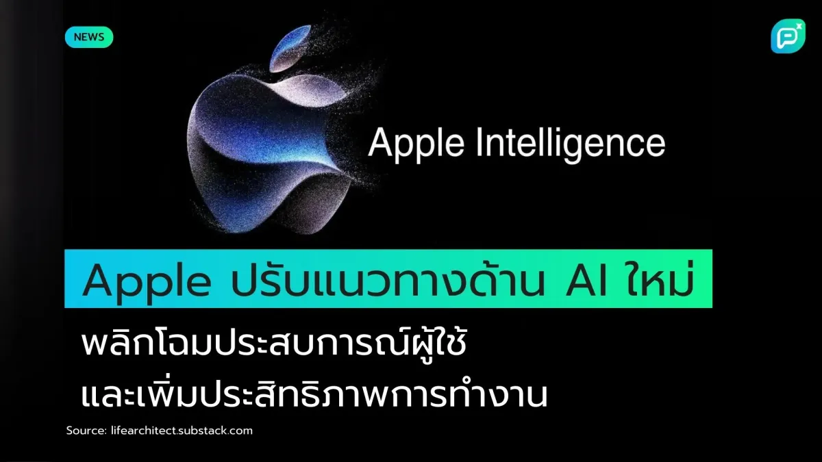 Apple ปรับแนวทางด้าน AI ใหม่ พลิกโฉมประสบการณ์ผู้ใช้และเพิ่มประสิทธิภาพการทำงาน